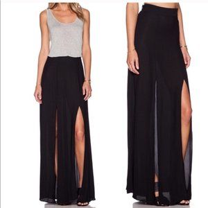 For Love and Lemons Double Slit Maxi Skirt